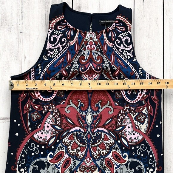 Banana Republic Dress Womens Size S Paisley Print Sleeveless Shift Multicolored - Picture 10 of 11